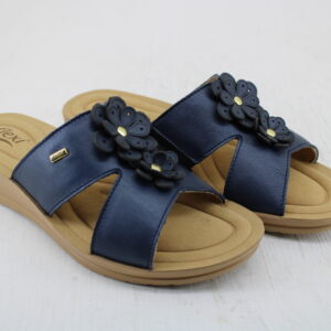 Sandalias Confort Flexi Para Mujer Estilo 106215 Piel Azul Envío Gratis