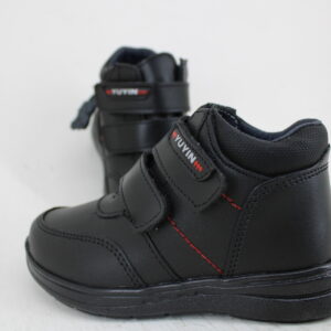 Yuyin Tenis Bota Escolar Doble Velcro Cómoda Negro 24352 Envío Gratis
