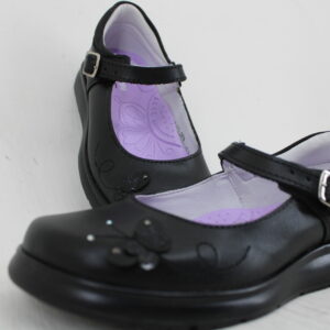 Yuyin Zapato Escolar Choclo Piel Negro 18 al 21.5 para Niña 23221 Envío Gratis