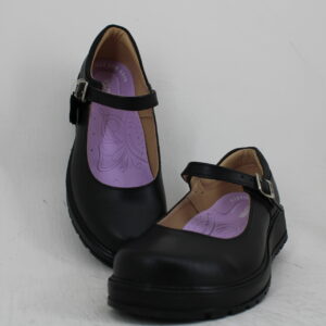 Yuyin Zapato Escolar Choclo Negro Para Niñas 22200 Negro Piel 18-21.5 Envío Gratis
