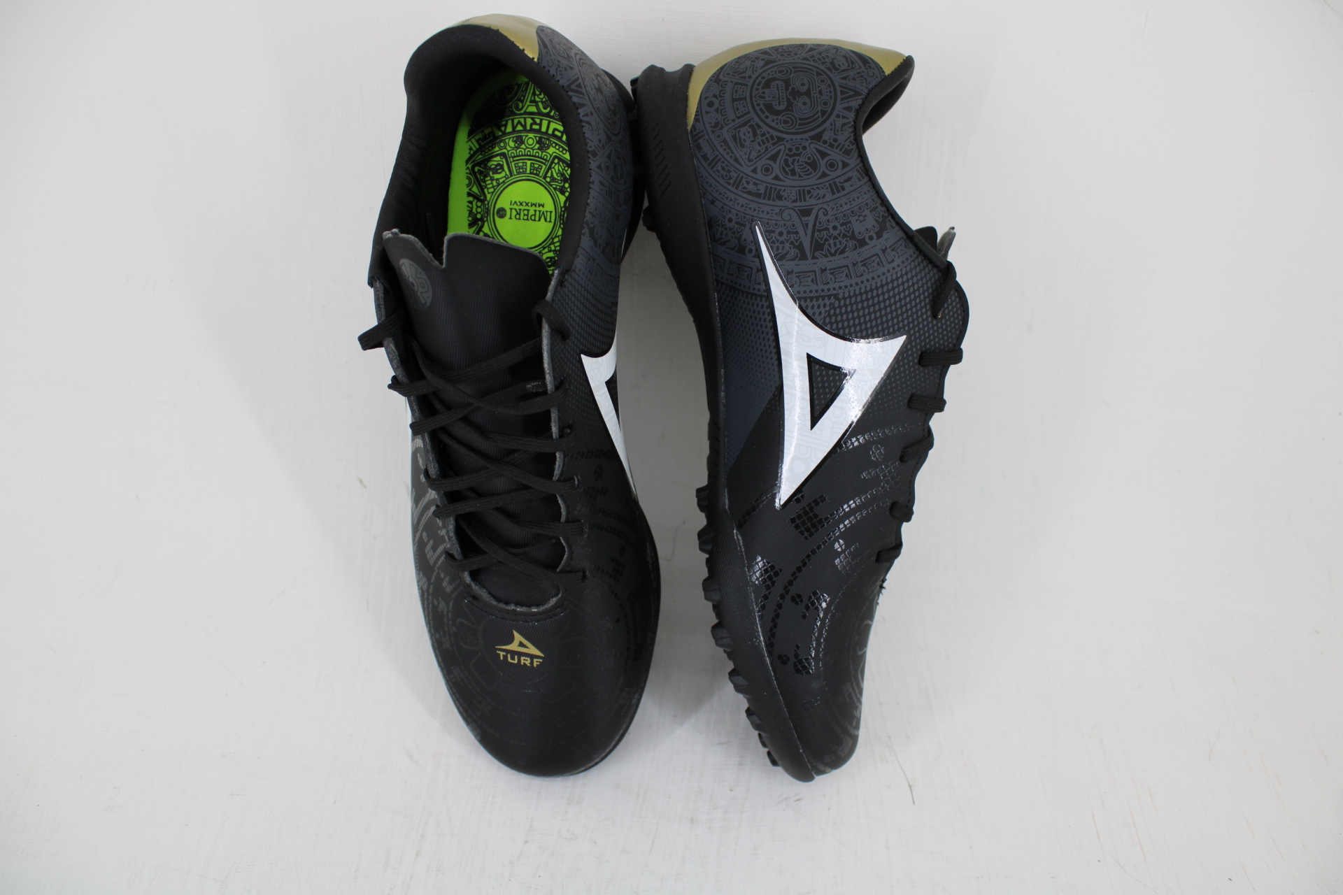 Tenis Pirma Fútbol Rápido Multitaco Imperio Azteca 3067 Negro-oro Envío Gratis - Imagen 4