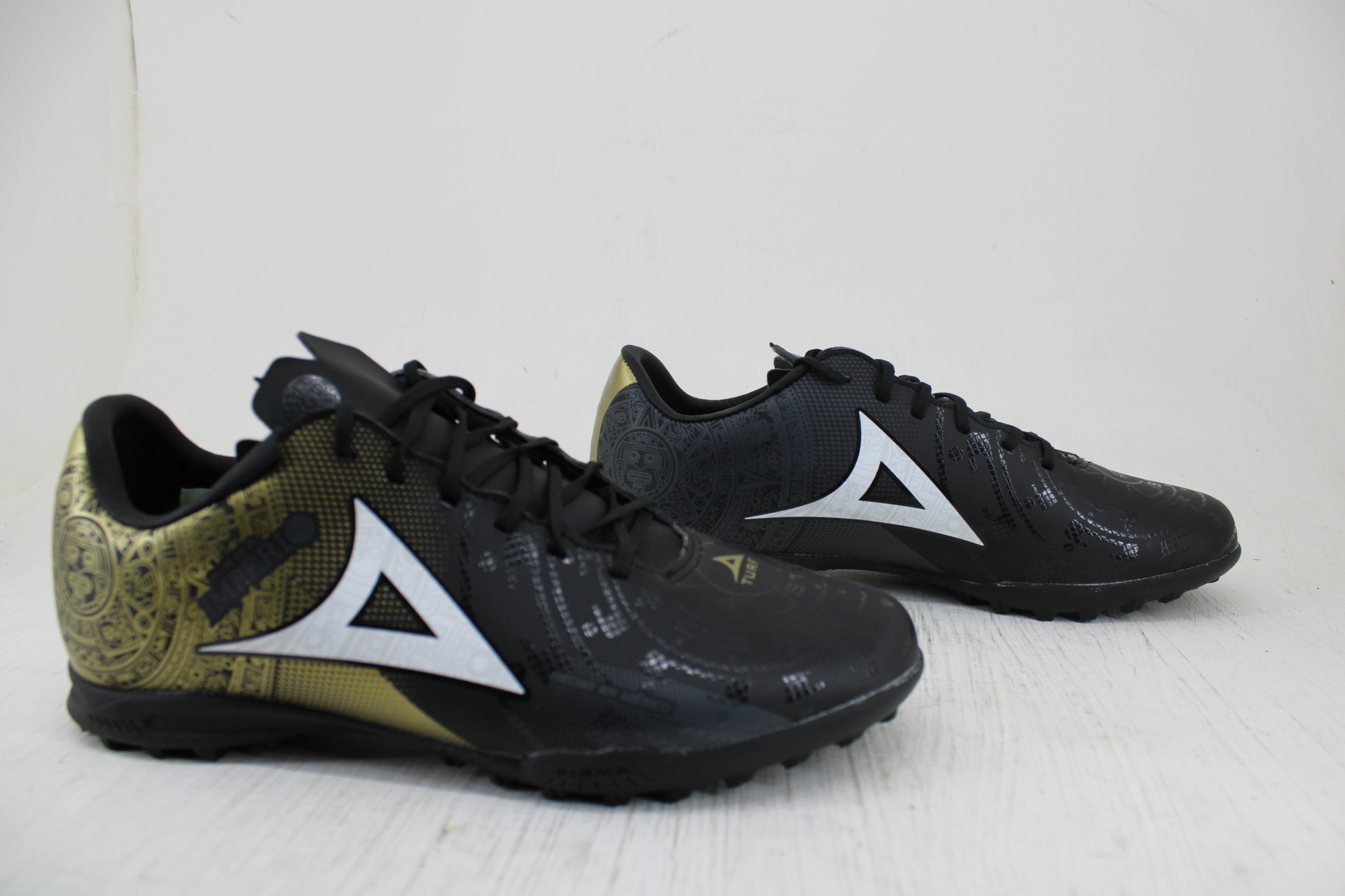 Tenis Pirma Fútbol Rápido Multitaco Imperio Azteca 3067 Negro-oro Envío Gratis - Imagen 2