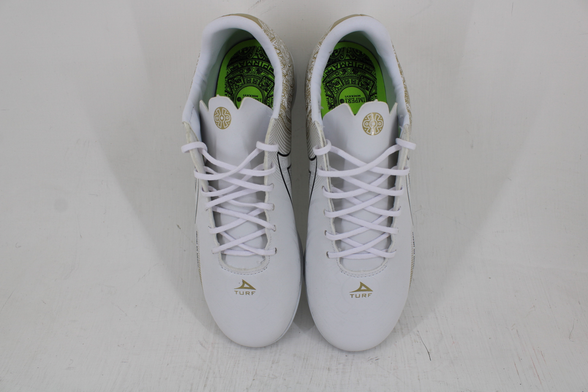 Tenis Pirma Fútbol Rápido Multitaco Imperio Azteca 3067 Blanco-oro Envío Gratis - Imagen 4