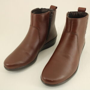 Botin Mujer Casual Cuña Café Piel Flexi 18135 del 22 al 26 Envío Gratis